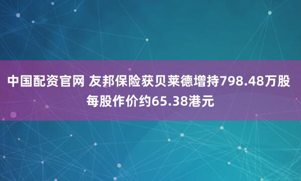 中国配资官网 友邦保险获贝莱德增持798.48万股 每股作价约65.38港元